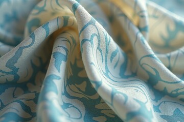 Smooth Linen Fabric Waving in Soft Pastel Colors – Serene and Elegant Background