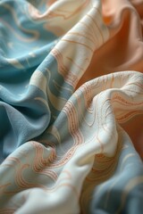Smooth Linen Fabric Waving in Soft Pastel Colors – Serene and Elegant Background