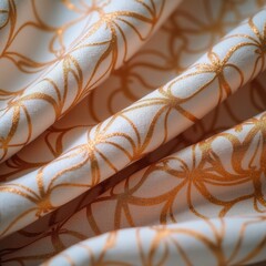 Smooth Linen Fabric Waving in Soft Pastel Colors – Serene and Elegant Background