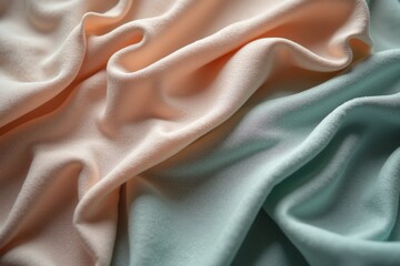Smooth Linen Fabric Waving in Soft Pastel Colors – Serene and Elegant Background