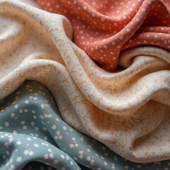 Smooth Linen Fabric Waving in Soft Pastel Colors – Serene and Elegant Background