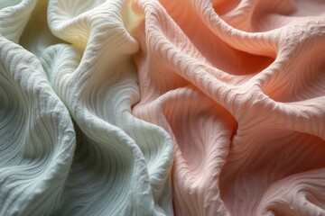 Smooth Linen Fabric Waving in Soft Pastel Colors – Serene and Elegant Background