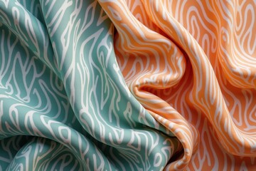 Smooth Linen Fabric Waving in Soft Pastel Colors – Serene and Elegant Background