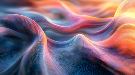 Abstract 3D Background with Wavy Lines and Colorful Texture