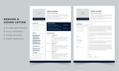 Minimalist and editable Resume and Cover layout for your job application