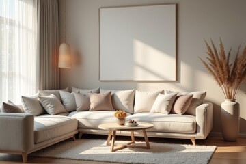 Fototapeta premium Neutral Color Interior Design: Modern Minimalist & Elegant Home Decor