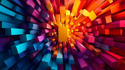 Abstract 3D Background with Colorful Geometric Shapes