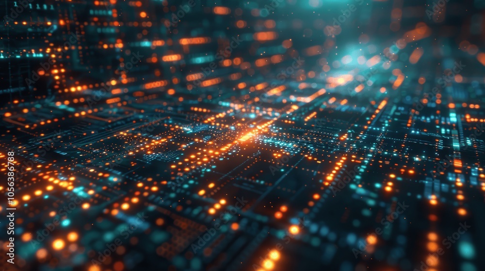 Leinwandbilder Web Development and Coding Abstract Background with Code Lines in Dark Blue and Green Color Scheme - High Resolution Photography of Software Design, Computer Science, Source Code, Technology Rendering