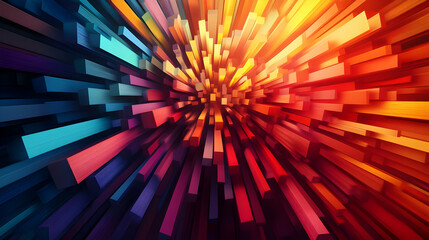 Abstract 3D Background with Colorful Geometric Shapes