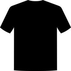 Black T shirt mockup on white background