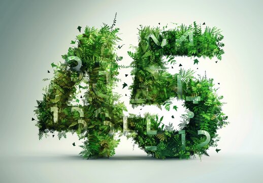 45 Degree Green Icon with Arrow for Panoramic 360 Photo Video Technology