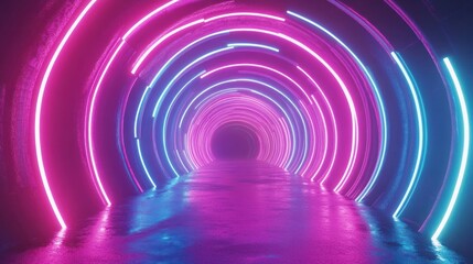 Obraz premium Neon Tunnel