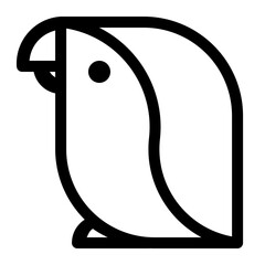 icon penguin bird high quality black style pixel perfect