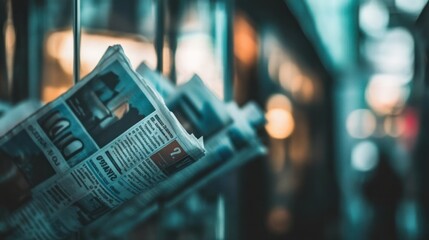 Newspaper on a Rack