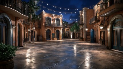 Obraz premium Brightly Lit Historical Area with Detailed Textures