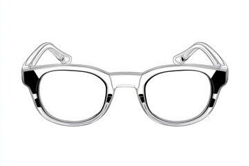 Minimalist line art of a pair of sunglasses, with sleek lines and clean design capturing the essence of cool and stylish simplicity, symbolizing elegance and taste