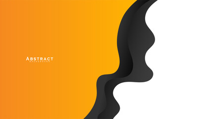 Abstract orange, white and black gradient background with shadows. design for posters, banners, presentations and others