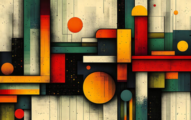 Abstract Geometric Seamless Vector Pattern
