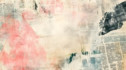 Obraz premium A tattered newspaper background