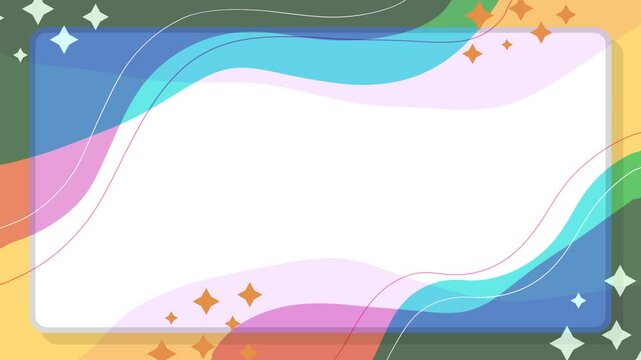 abstract colorful background aesthetic wallpaper video with dynamic wave minimalist frame shape line animation trendy fashion style banner cover footage 