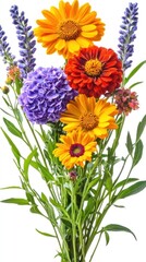 Fototapeta premium A vibrant bouquet of colorful flowers arranged for decoration or gifting.