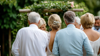 Outdoor Wedding with Close Family Gathering