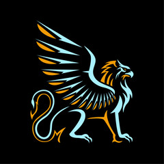 ILLUSTRATION 182 ABSTRACT VECTOR ART OF GRIFFIN OR GRYPHON