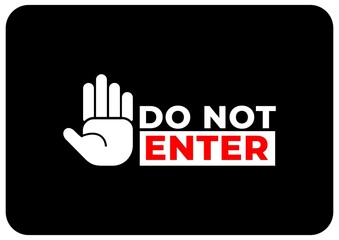 Flat design do not enter sign design