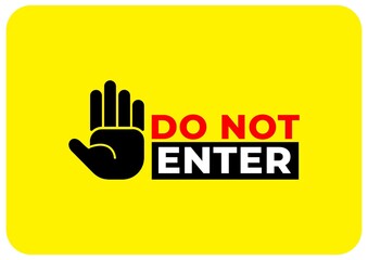 Flat design do not enter sign design