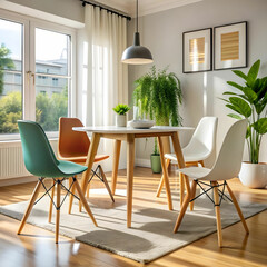 Fototapeta premium chairs on table at home