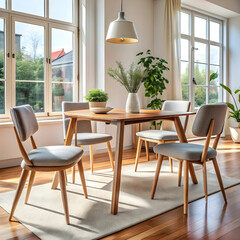 Fototapeta premium chairs on table at home