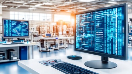 Naklejka premium A Close-up View of Laboratory Equipment, displaying a Tidy Background with White Space, Accentuating the Magic and Danger Inherent in Nature's Scientific Exploration.