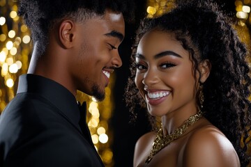 Close-up of a person blushing and smiling shyly while glancing at their crush, with soft, warm lighting to capture the feeling of admiration, symbolizing warmth and charm