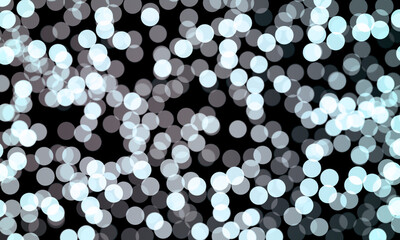 Abstract circles bokeh blurred background. Bright defocused glowing lights effect. soft color circles dark background. retro glow light.