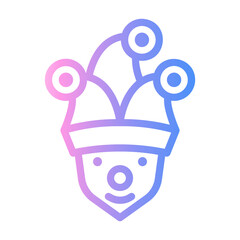 clown Line Gradient Icon
