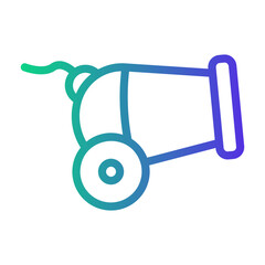 circus cannon Line Gradient Icon