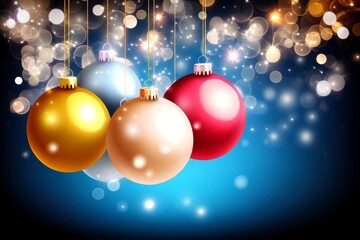 christmas background with balls
