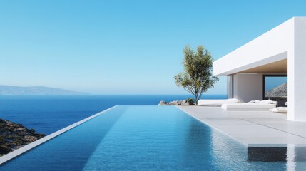 Fototapeta premium Modern Villa with Infinity Pool