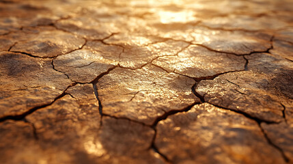 Fototapeta premium Cracked Earth Abstract Background
