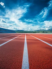 Selbstklebende Fototapeten running track in the field © fan
