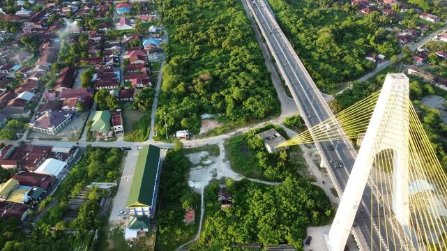 Majestic Siak III Bridge in Pekanbaru &ndash; Iconic Landscape Shot