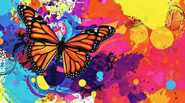 butterfly on abstrack background