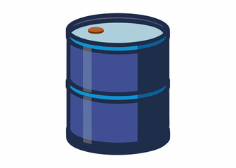  Blue drum Isolate on white with clipping path