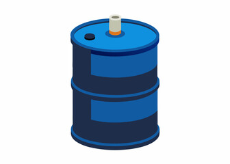  Blue drum Isolate on white with clipping path