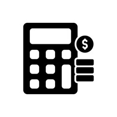 calculator solid icon in trendy style, Suitable for Infographics, Web Pages, Mobile Apps, and design