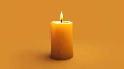 Clean design of a candle burning in remembrance.