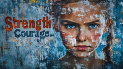 Empowering Portrait of Determined Woman with Strength