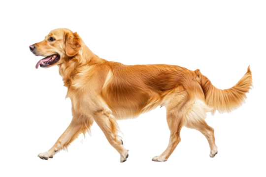 PNG Image of Side view of walking Dog