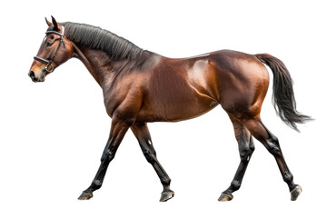 Obraz premium Side view of walking Horse