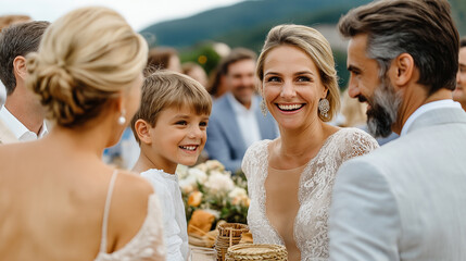 Happy Family Gathering at Wedding Ceremony